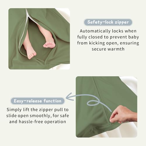 Baby Sleep Sack 0-6 Months, 100% Cotton Wearable Blanket, 0.5 Tog, 3 Pack
