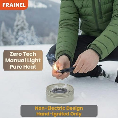 Circular Alcohol Burner. Ultra-Light 15g Emergency Pocket Stove