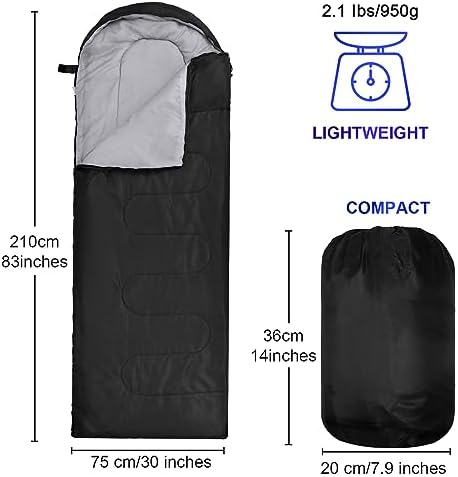Macarrie 10 Pcs Bulk Sleeping Bags for Adults 0 Degree Waterproof Emergency Sleeping Bags with Compression Sack for Camping Hiking Backpacking Outdoor Activities