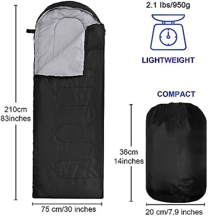 Macarrie 10 Pcs Bulk Sleeping Bags for Adults 0 Degree Waterproof Emergency Sleeping Bags with Compression Sack for Camping Hiking Backpacking Outdoor Activities