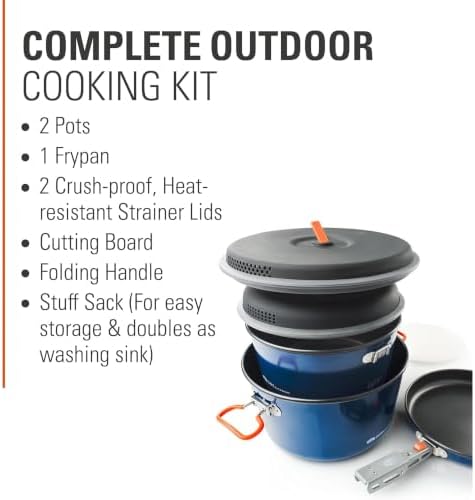 GSI Outdoors Bugaboo Base Camper Cookset, Ceramic, Small to Large