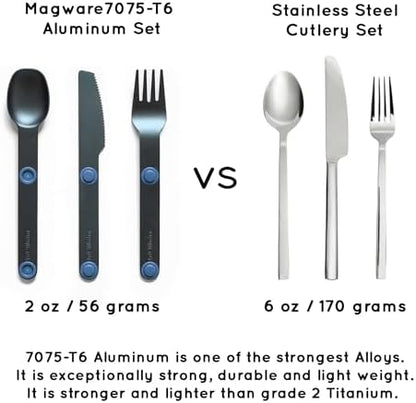 FULL WiNDSOR - MAGWARE Magnetic Travel Camping Cutlery Utensils Set