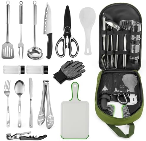 Portable 16 PCs Camping Utensil Set, CT606