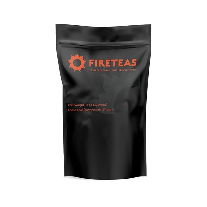 FIRETEAS Rose Buds & Hibiscus Flowers Herbal Tea - Wedding Decorations, Floral Scent,