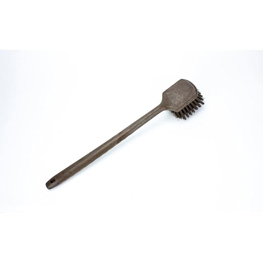SPARTA 40501EC01 Plastic Large Scrub Brush, Kitchen Brush, Utility Brush With Long Handle For Cleaning, 20 Inches, Brown, (Pack of 6)