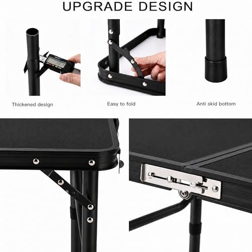 YUFIFAIRY Small Folding Table Portable, 24''L x16''W Foldable Camp Table