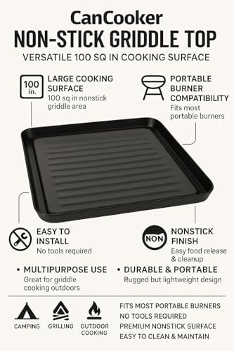 CanCooker Non Stick Griddle Top for Portable Burners | Camping