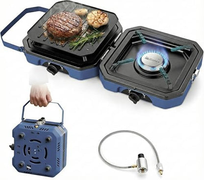 Gonex Camping Stove Propane, 2 Burner Portable Camp Stoves for Camping