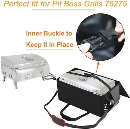 Grill Carry Bag for Pit Boss Grills 75275 Two-Burner Portable Grill,Heavy Duty Waterproof Tabletop Griddle Cover for Pit Boss Griddle 75275
