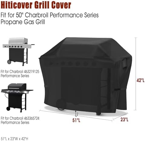 51" Grill Cover for Charbroil 463219125 Performance Griddle