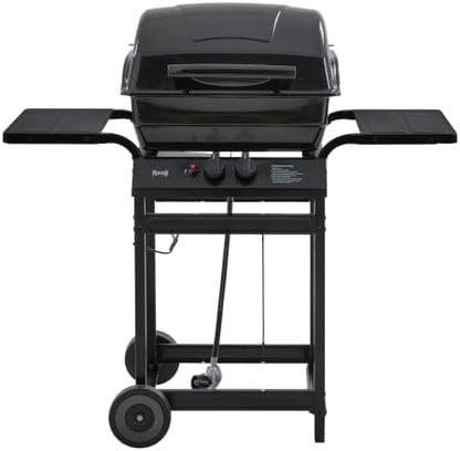 Feasto 2 Burner Propane Gas Grill for Outdoor Cooking and BBQ, Black