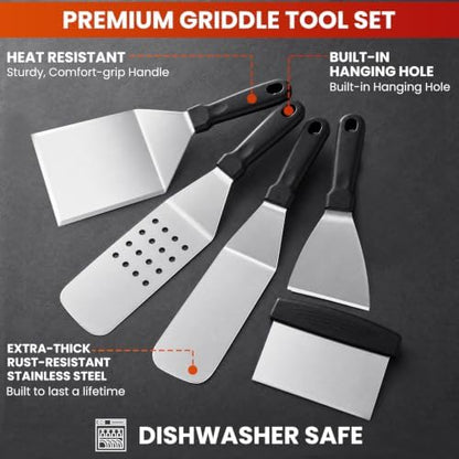 Griddle Accessories Kit for Blackstone and Camp Chef, Flat Top Grill