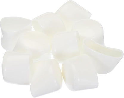 uxcell 20pcs Rubber End Caps 35mm ID Vinyl Round Tube Bolt Cap Cover Screw Thread Protectors White
