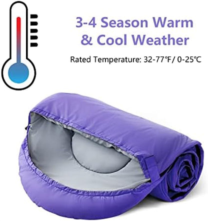 Sleeping Bags for Adults,Kids & Girls,Waterproof,Camping,Hiking
