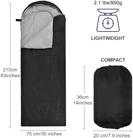 Macarrie 4 Pack 0 Degree Sleeping Bags for Adults