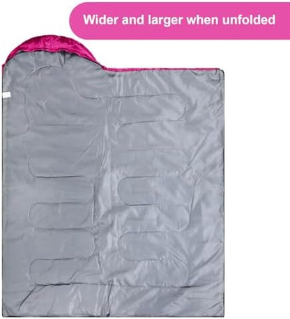 Tudomro 2 Pcs Camping Sleeping Bag for Adults Lightweight Packable Waterproof Camping Gear Equipment to Keep Warm for Outdoor Backpacking Hiking Travel