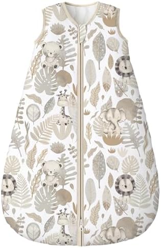 Yoofoss Baby Sleep Sack 12-18 Month 1.5TOG 100% Organic Cotton 2-Way Zipper