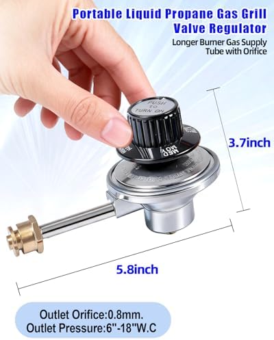 29102349 29103224A Regulator Control Valve Replacement fits Charbroil Grill2Go X200, Tru-Infrared 2012 Portable Gas Grill, Liquid Propane BBQ Regulator Adapter