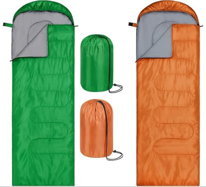 Tudomro 2 Pcs Camping Sleeping Bag for Adults Lightweight Packable Waterproof Camping Gear Equipment to Keep Warm for Outdoor Backpacking Hiking Travel