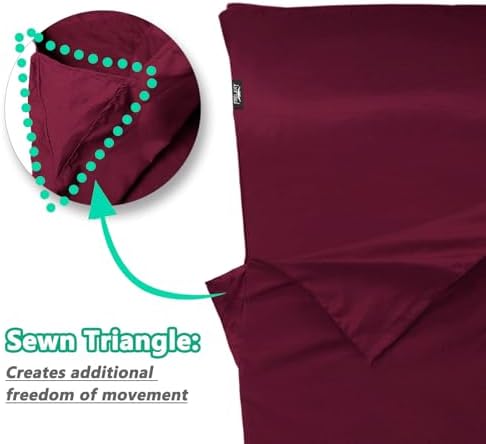 Frelaxy Sleeping Bag Liner, XL Travel Sheet for Camping, Hotels and Hostels