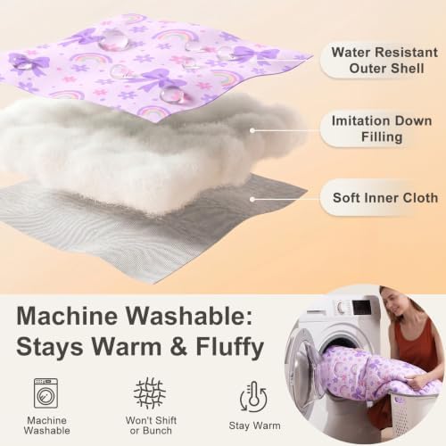 Basumee Toddler Kids Camping Sleeping Bag Warm & Cool Weather 3 Season