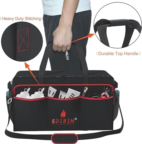 Grill Carry Bag for Pit Boss Grills 75275 Two-Burner Portable Grill,Heavy Duty Waterproof Tabletop Griddle Cover for Pit Boss Griddle 75275