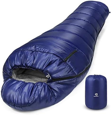 Bessport Mummy Sleeping Bag | 15-45 ℉ Extreme 3-4 Season Sleeping Bag for Adults Cold Weather– Warm and Washable, for Hiking Traveling & Outdoor Activities