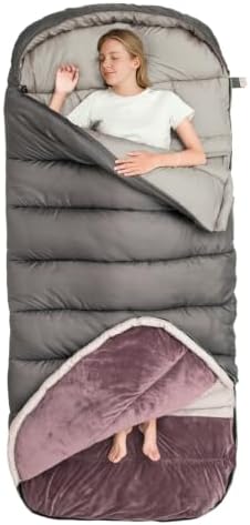 BISINNA 0 Degree Sleeping Bag XL for Adults Cold Weather Sleeping Bags Winter Big and Tall Large Sleeping Bags Zero Degree Camping