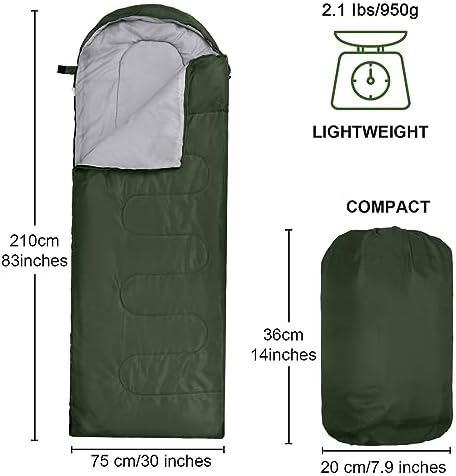 Tudomro 16 Pack Bulk Sleeping Bags for Adults, Lightweight Waterproof Camping Sleeping Bags with Compression Sack for Camping, Backpacking, Hiking, Travel, Emergency Use