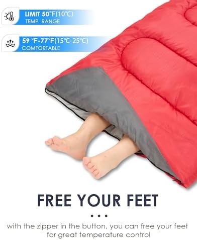 Sleeping Bags for Adults Backpacking Lightweight Waterproof- Cold Weather Sleeping Bag for Girls Boys Mens for Warm Camping Hiking Outdoor Travel Hunting with Compression Bags