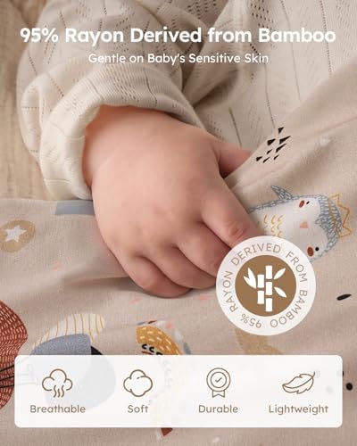 Yoofoss Baby Sleep Sack 12-18 Months Rayon Made from Bamboo 1.0 Tog