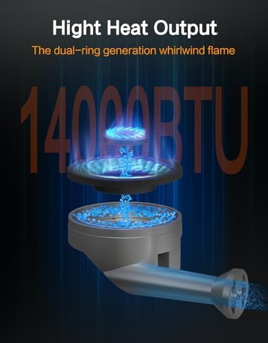 Outdoor Propane s Stove, 28000 BTU Dual Burner LPG Propane Gas Cooktop with Tempered Glass Top, Portable Gas Stove for Outdoor Cooking Camping Grilling