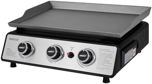 Royal Gourmet PD1301S Portable 3-Burner Tabletop Gas Griddle