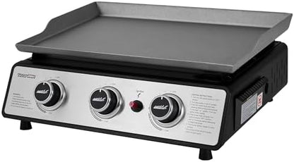Royal Gourmet PD1301S Portable 3-Burner Tabletop Gas Griddle