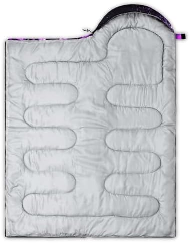QOOMO Camping Sleeping Bags,3 Season Warm & Cool Weather,Lightweight,Waterproof Sleeping Bags for Adults & Kids,Traveling,and Outdoors,Camping Gear Equipment