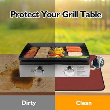 Heat Resistant Mats for Countertop fits Tabletop Grill, 25x19x0.04in, Red