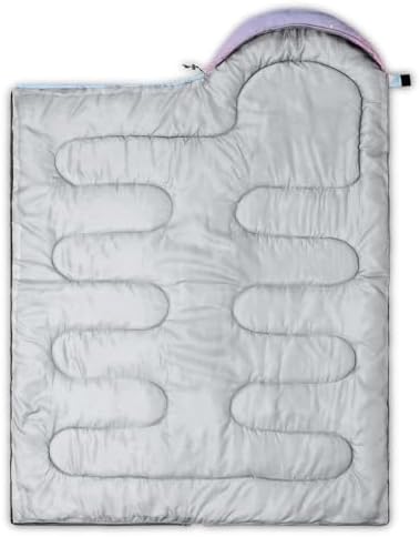 QOOMO Camping Sleeping Bags,3 Season Warm & Cool Weather,Lightweight,Waterproof Sleeping Bags for Adults & Kids,Traveling,and Outdoors,Camping Gear Equipment