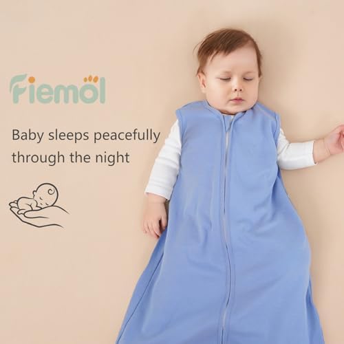 Baby Sleep Sack 6-12 Months 0.5 Tog Soft Sleeping Bag 100% Cotton
