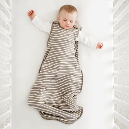 Woolino 4 Season Ultimate Baby Sleep Sack – Merino Wool & Organic Cotton Baby Sleep Bag, Universal Size Wearable Blanket, Adjustable Sleep Sack for Baby 2–24 Months - Earth