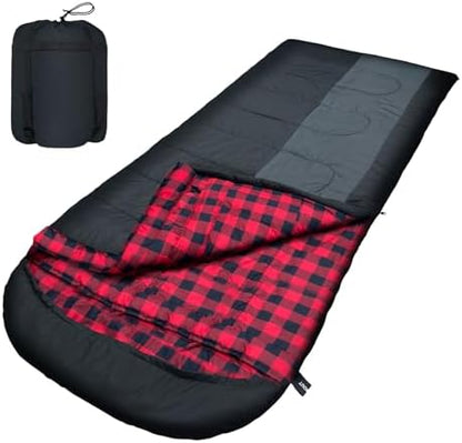 0 Degree Sleeping Bags Waterproof for Adults, Cold Weather Machine Washable Sleeping Bag with Compression Sack for 3-4 Season Camping Outdoor