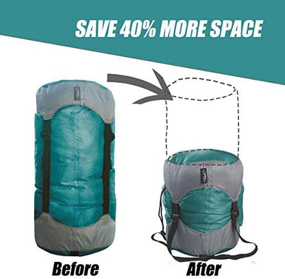 Frelaxy Compression Sack, Ultralight Sleeping Bag Stuff Sack, 40% More Storage! 11L/18L/30L/45L/52L, Compression Stuff Sack - Space Saving Gear for Camping, Hiking, Backpacking