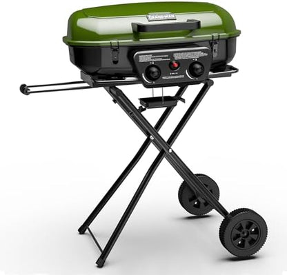 Brand-Man Portable Grill Camping, 2-in-1 Propane Gas Grill & Griddle