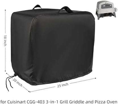 25 in Pizza Oven Cover for Cuisinart CGG-403 3-in-1 Griddle and Pizza Oven
