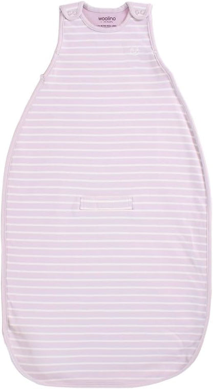 Woolino 4 Season Ultimate Baby Sleep Sack – Merino Wool Baby Sleep Bag, Organic Cotton, Temperature Regulating Wearable Blanket, Adjustable Sleep Sack 2–24 Months, All Season - Lilac