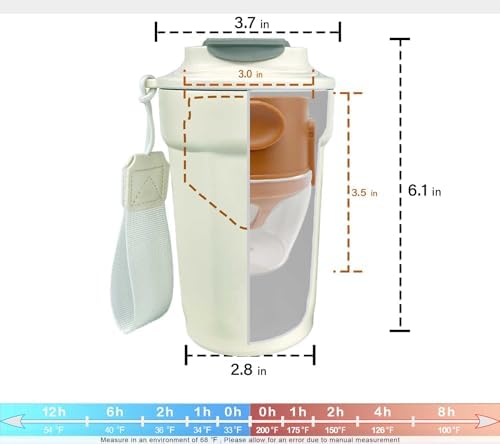 ZK&HX LIFE Pour Over Coffee Maker,Travel Coffee Mug,Insulated Coffee Mug,Camping Coffee Makers,Tea Infuser Mug for Loose Leaf Tea,Travel & On the GO