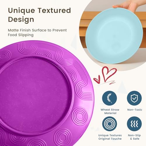 Homienly 40-Piece Kichen Dinnerware Set, Wheat Straw Dinnerware Set, Plates, Bowls, Drinking Cups, Service for 8, Dishwasher & Microwave Safe Dish Set, Unbreakable Plates and Bowls Set - Memphis
