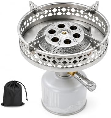 CAMPINGMOON Canister Top Stove 4200W Isobutane Pot Stand OD-4/OD-4-ST