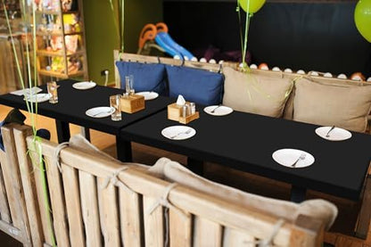 homing Rectangle Table Cloth Cover 5 Foot Black Elastic Fitted Tablecloth
