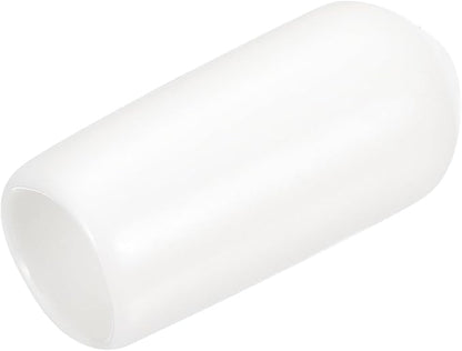 uxcell 20pcs Rubber End Caps 6.5mm ID Vinyl Round End Cap Cover Screw Thread Protectors White