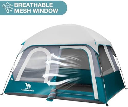 CAMEL CROWN 4/6 Person Tent Waterproof Lightweight Portable Backpacking Tent for Outdoor Camping Hiking
